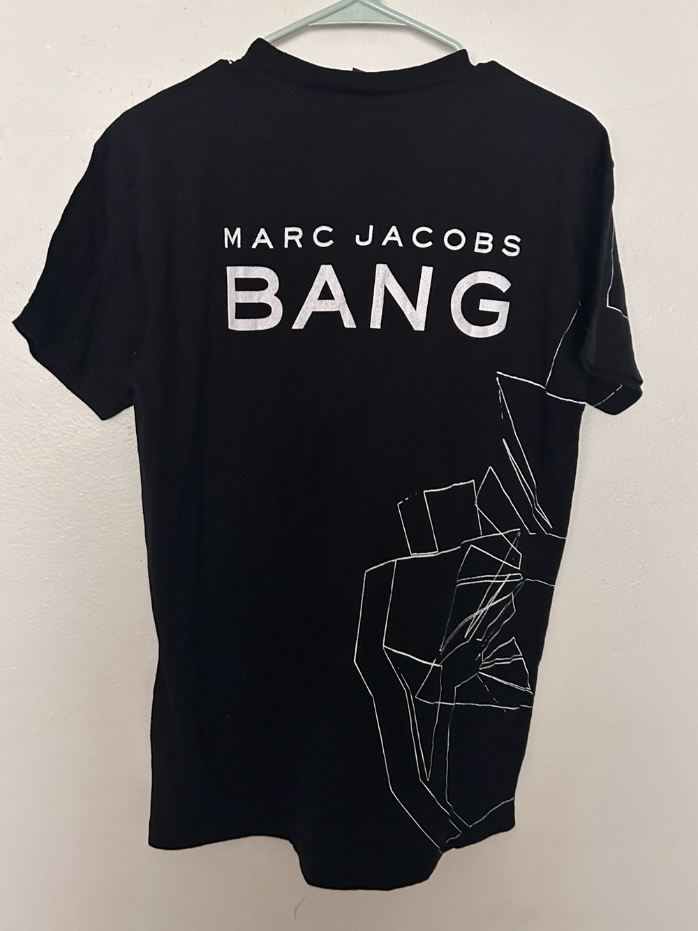 Marc Jacobs BANG T Shirt Black Geometric Luxury Logo Cotton Lightweight